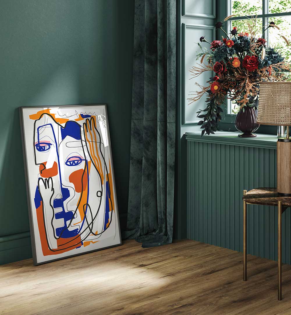 ABSTRACT LINE ART ROMANCE , POP ART PAINTINGS