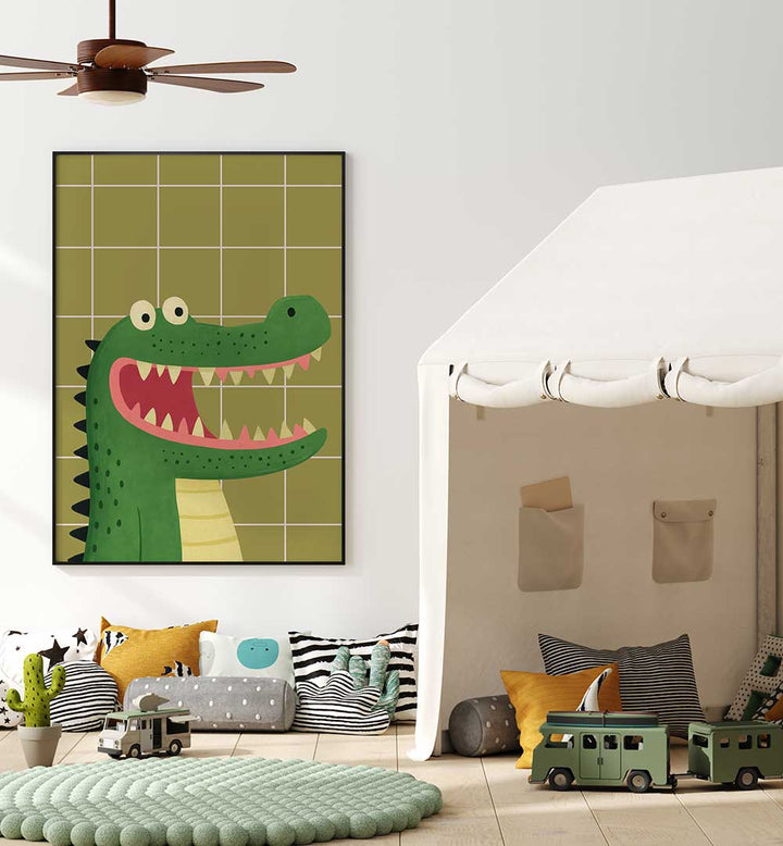 HAPPY ALLIGATOR FRIEND , KIDS ROOM PAINTINGS
