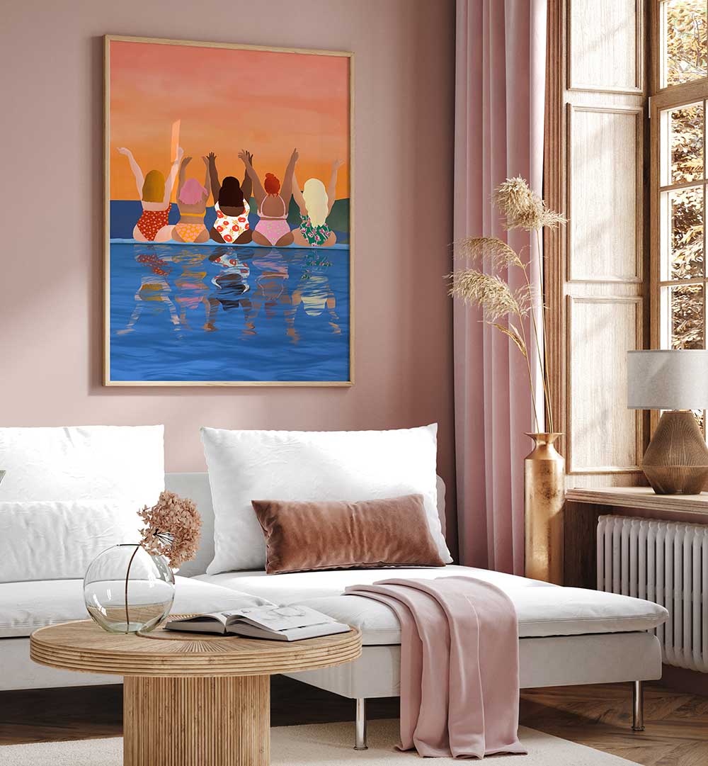 GIRLS AND THE SUN , PORTRAITS & FIGURATIVE ILLUSTRATIONS