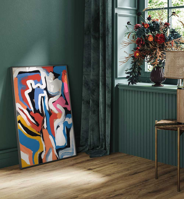 BOLD COLORFUL BRUSHSTROKES II , ABSTRACT PAINTINGS