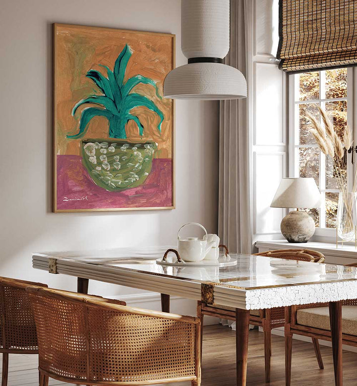 CACTUS VASE , FLORAL FLOWER PAINTINGS