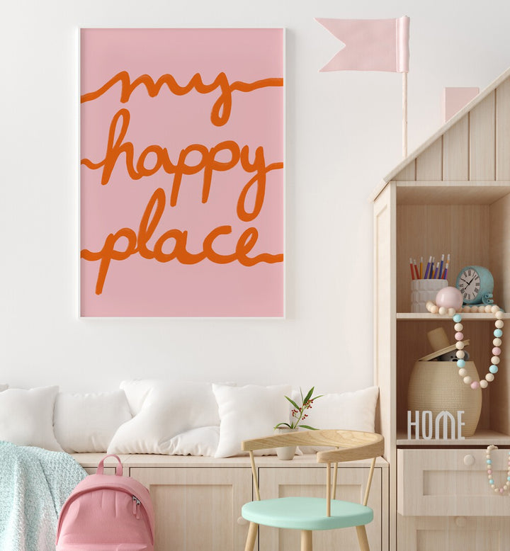 Bright and cheerful MY HAPPY PLACE, KIDS ROOM PAINTINGS enhance any child's room, creating a joyful atmosphere.