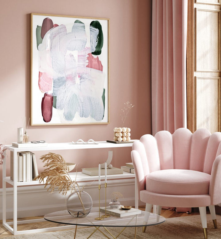 Transform your space with BEYOND. , ABSTRACT PAINTINGS showcasing vibrant colors in a stylish, modern setting.