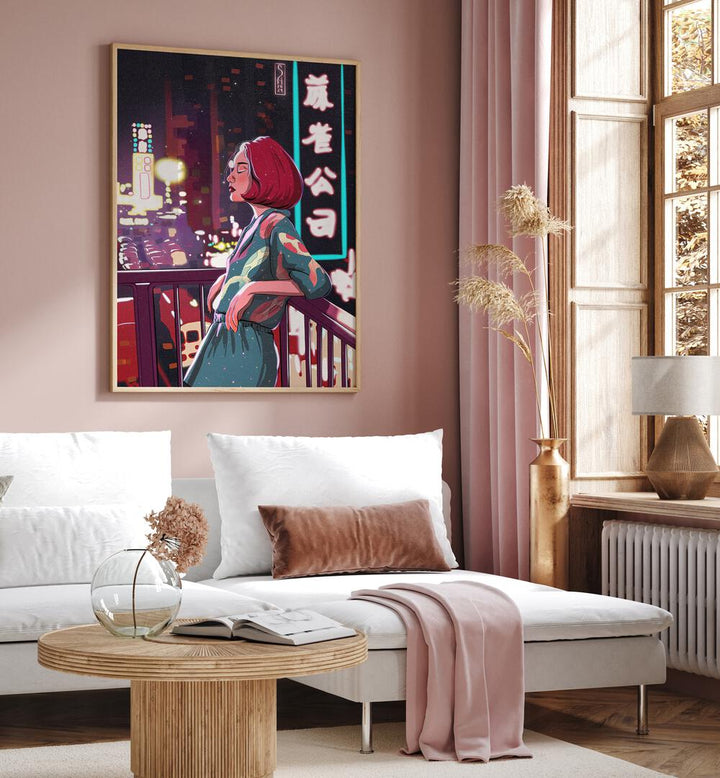 Vibrant CITY VIBES, PORTRAITS artwork enhances urban decor, capturing the essence of city life beautifully.