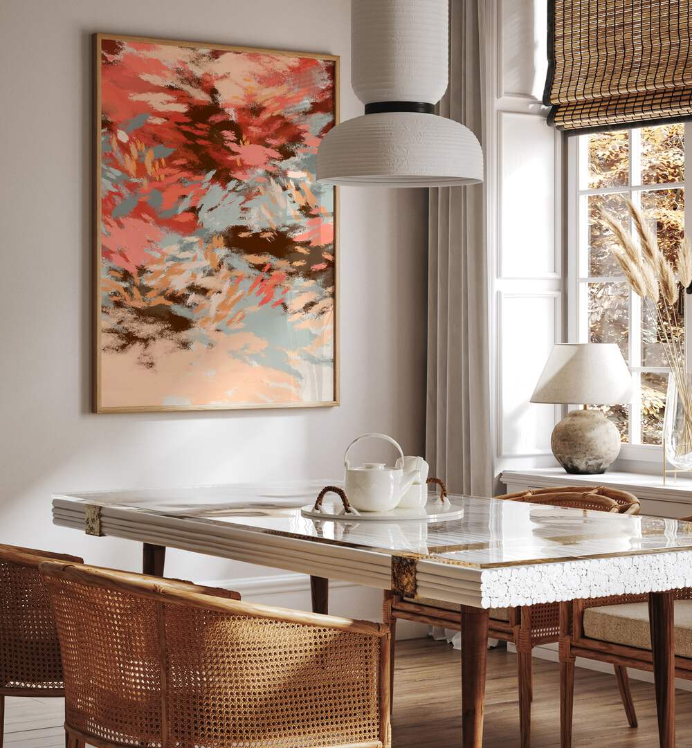 Stunning AUTUMN SHADOWS I, ABSTRACT PAINTINGS showcasing warm, earthy tones, perfect for seasonal elegance in any room.