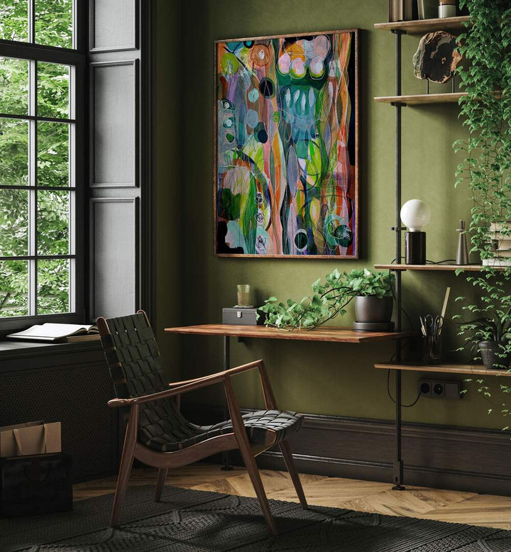 Vibrant AMAZONIA I, ABSTRACT PAINTINGS enhances home decor with its captivating contemporary design and colors.