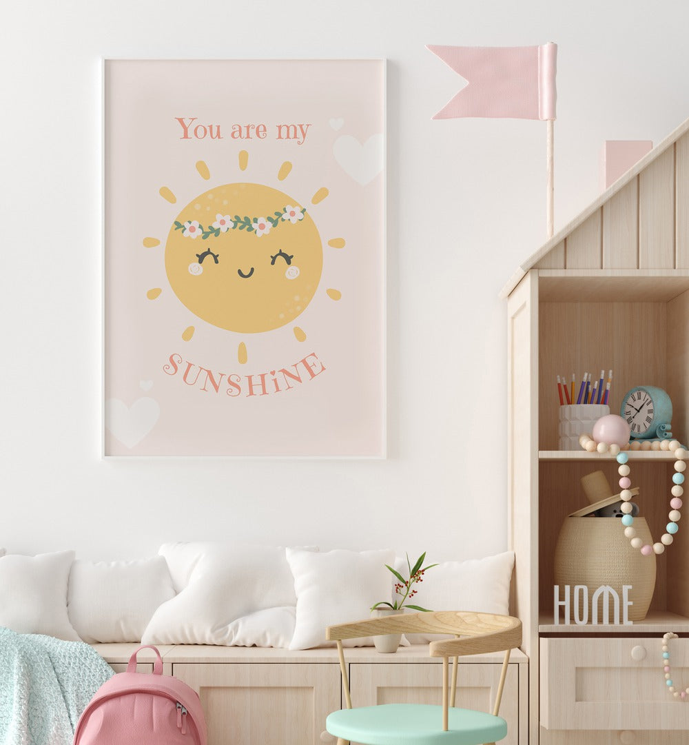 Brighten your child's space with SMILING SUN, KIDS ROOM PAINTINGS, featuring cheerful sun motifs for vibrant decor.