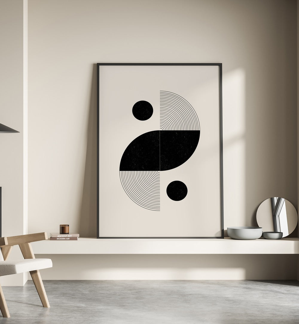Elegant living space featuring BAB III, BOHO ART PAINTINGS by The Miuus Studio, enhancing modern décor with style.