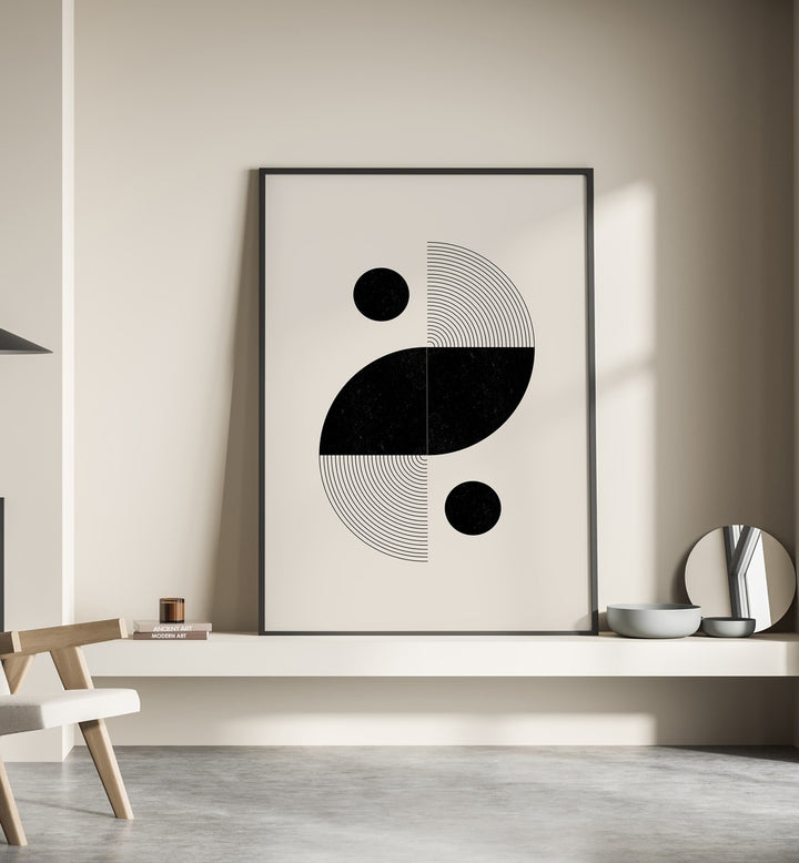 Elegant living space featuring BAB III, BOHO ART PAINTINGS by The Miuus Studio, enhancing modern décor with style.