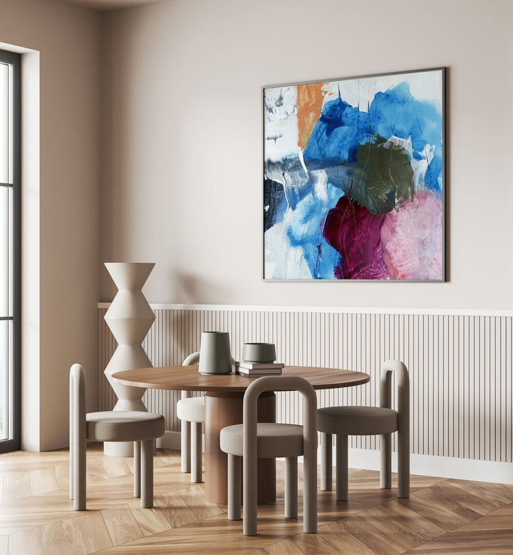 Discover the elegance of the ALLA PRIMA XVII I, ABSTRACT PAINTINGS, enhancing modern interiors with vibrant art.