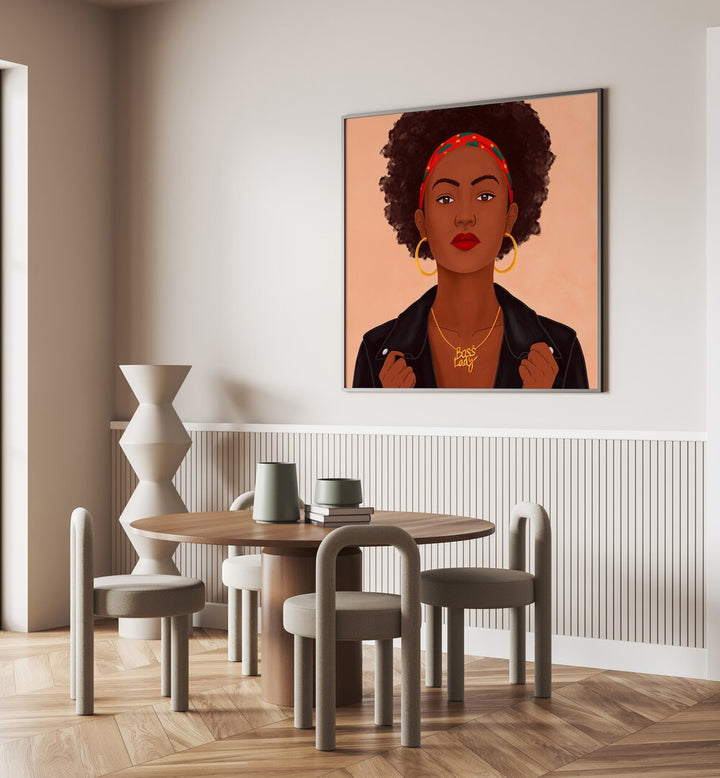 Empower your space with BOSS LADY, PORTRAITS by Petra Holikova, showcasing elegance and strength in art.