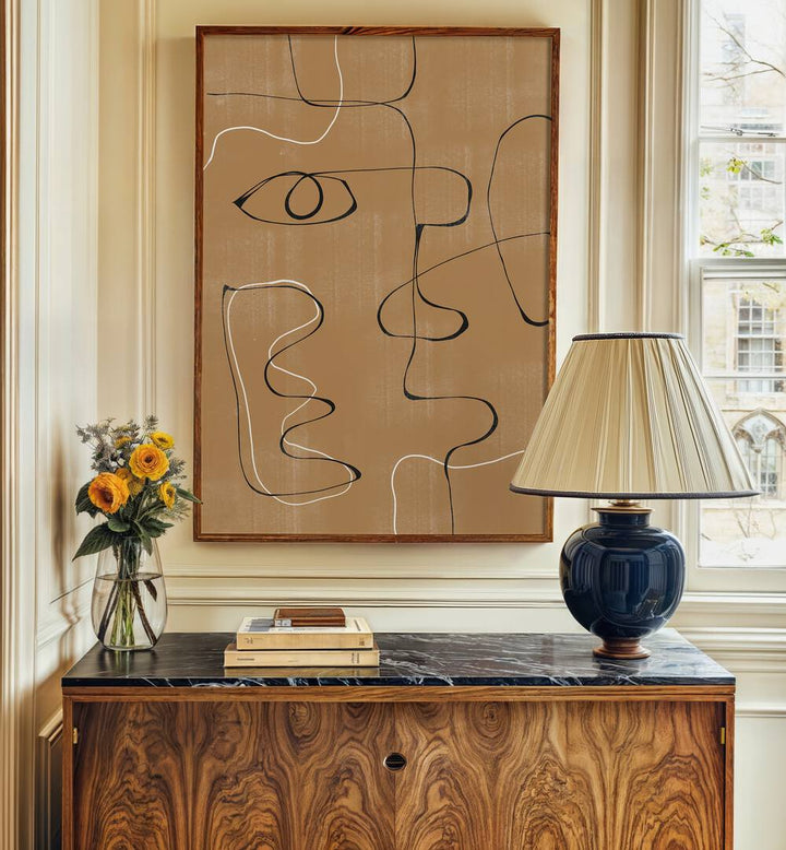 Elevate your space with ABSTRACT FACE NO3, LINE ART PAINTINGS, a perfect blend of elegance and simplicity.