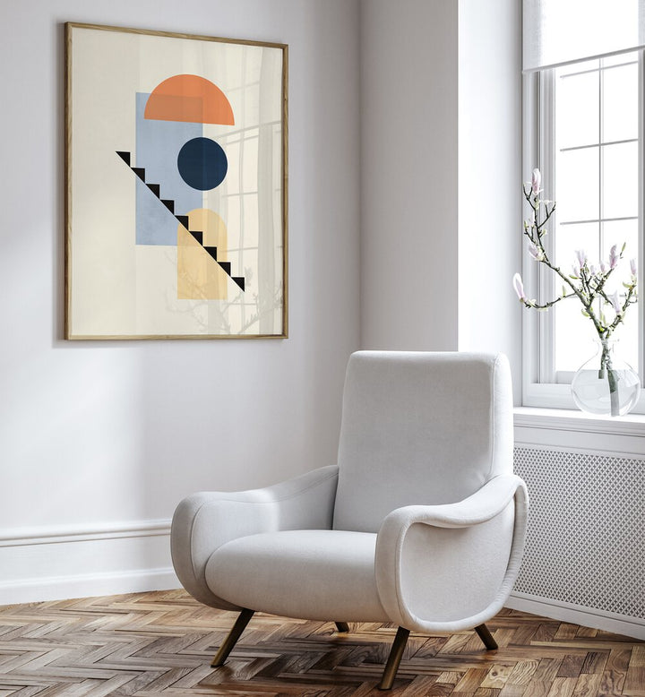 Elevate your space with COMPOSITION VI, BOHO ART PAINTINGS featuring modern geometric design and vibrant colors.