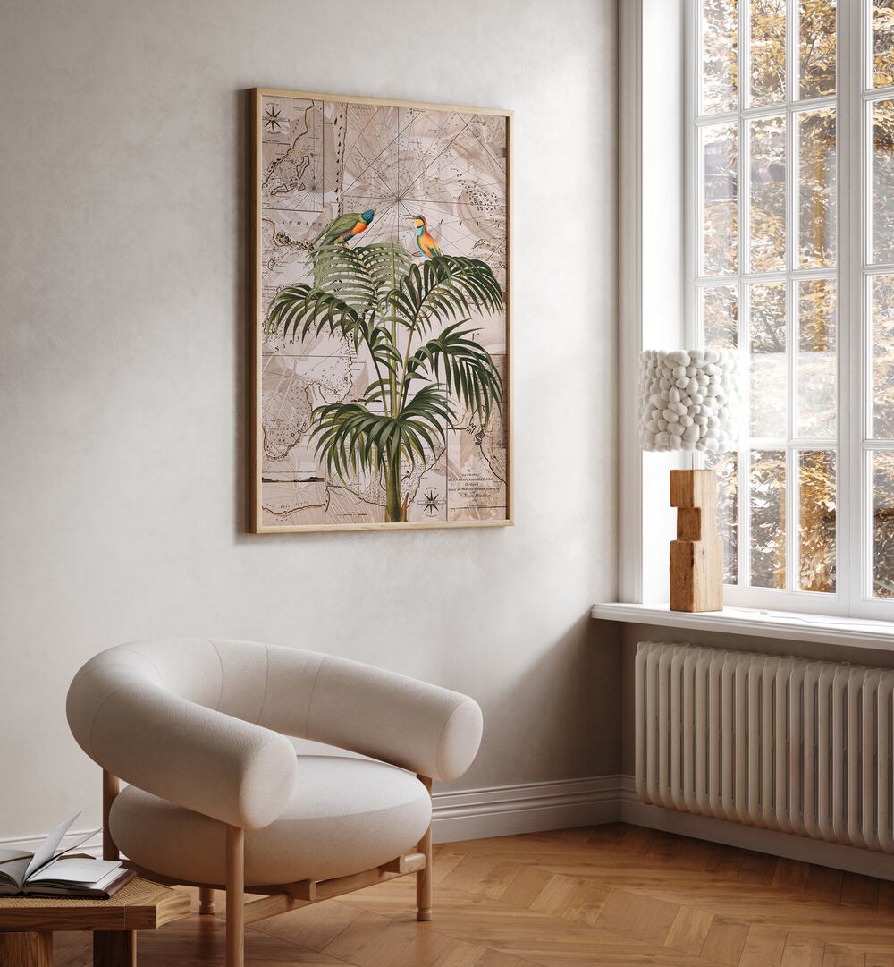 Vibrant wall art featuring "INDONESIA JUNGLE III, ANIMAL PAINTINGS" by Andrea Haase, showcasing lush wildlife beauty.