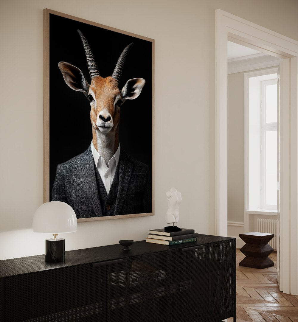 Stylish WILD SUITS - ANTELOPE, ANIMAL PAINTINGS blend sophistication and creativity in unique decor by Philippe HUGONNARD.
