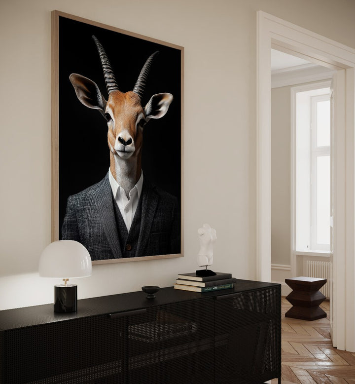 Stylish WILD SUITS - ANTELOPE, ANIMAL PAINTINGS blend sophistication and creativity in unique decor by Philippe HUGONNARD.