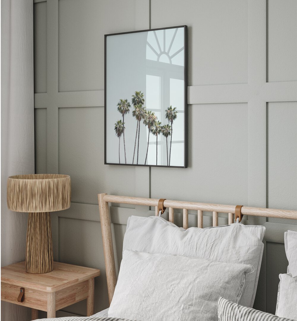 Elegant BLUE PALM TREES, BEACH PAINTINGS enhance your decor with tropical charm and vibrant beauty. Perfect for any space!