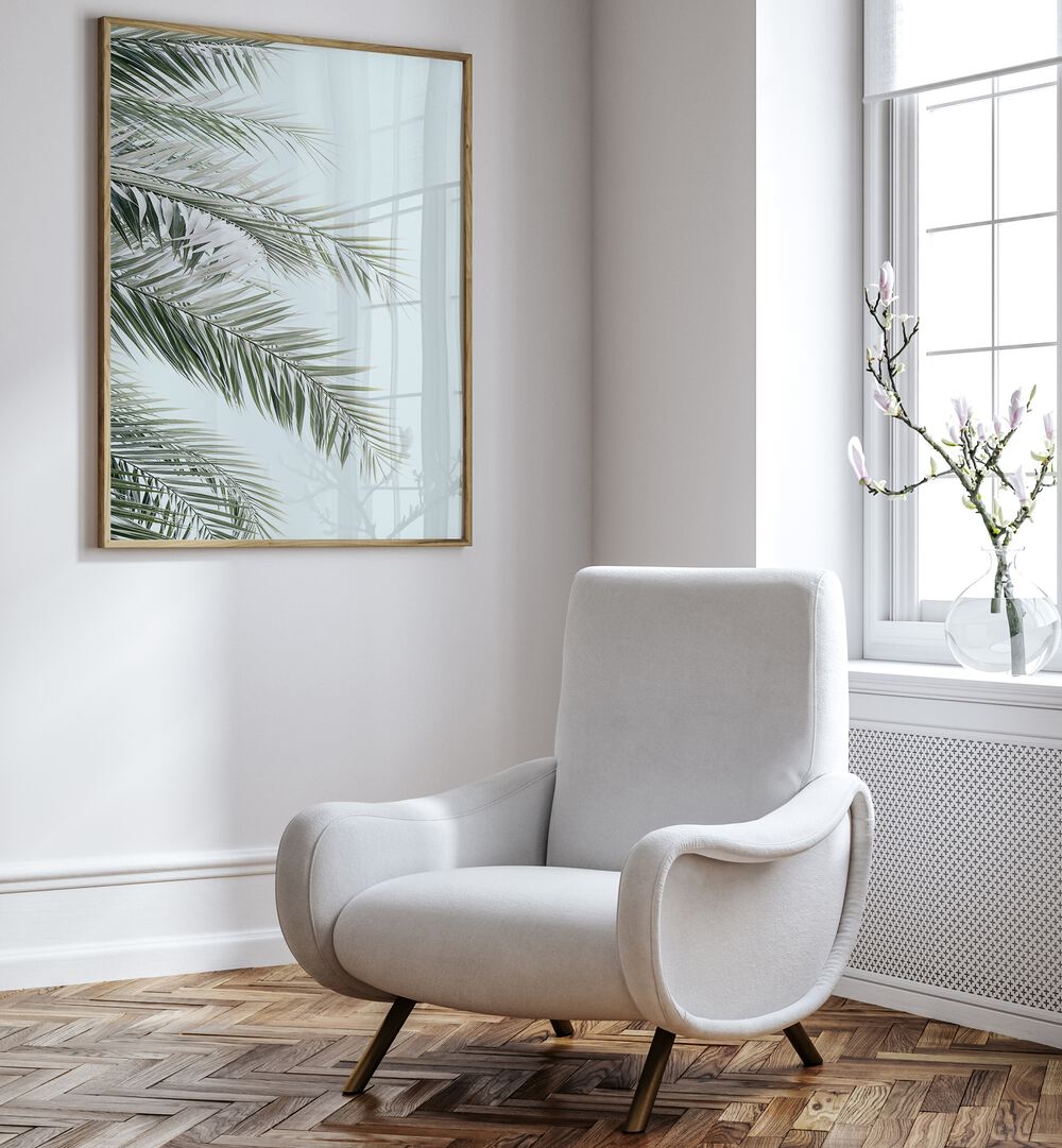 Enhance your decor with BLUE PALMS, BEACH PAINTINGS, featuring vibrant colors and a nature-inspired design.