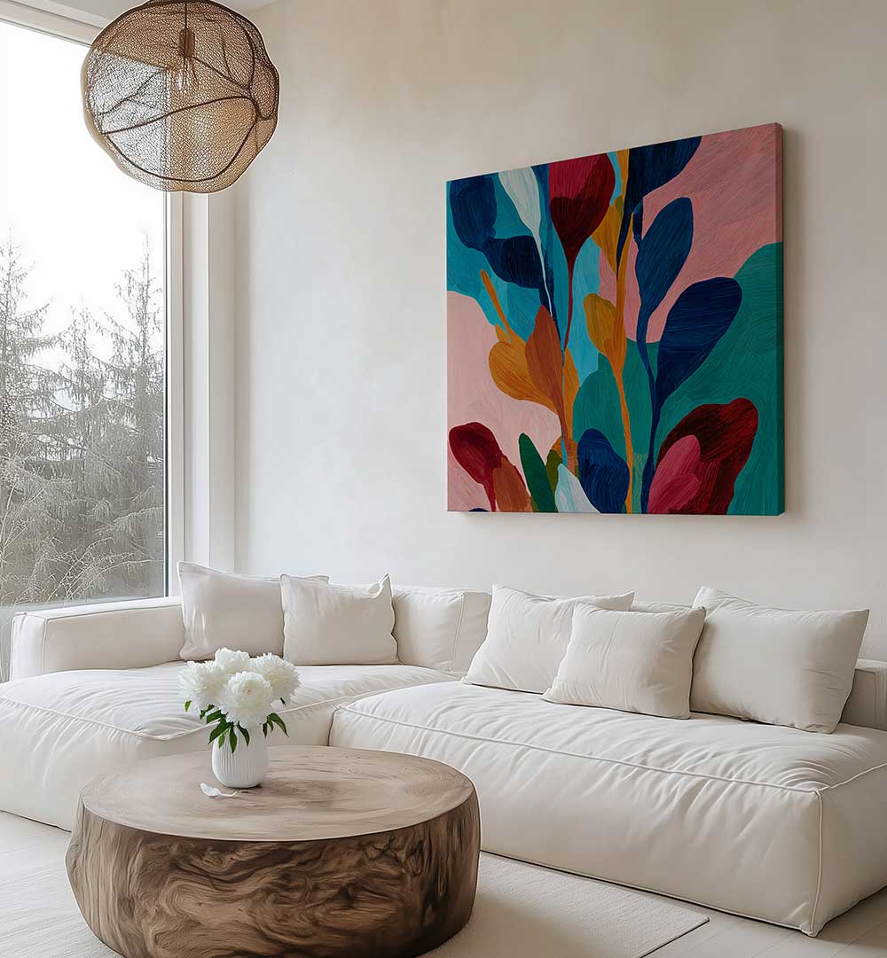 STUDIO PALETTE FLOWERS , ABSTRACT PAINTINGS