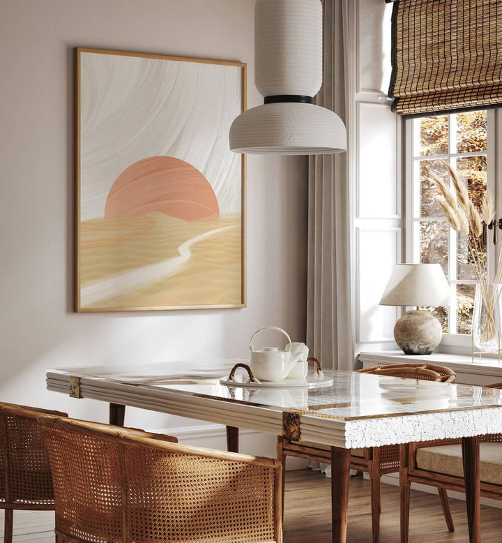 Elegant SARAH, LANDSCAPE PAINTINGS complementing modern interiors with a serene sunset design for a stylish home ambiance.