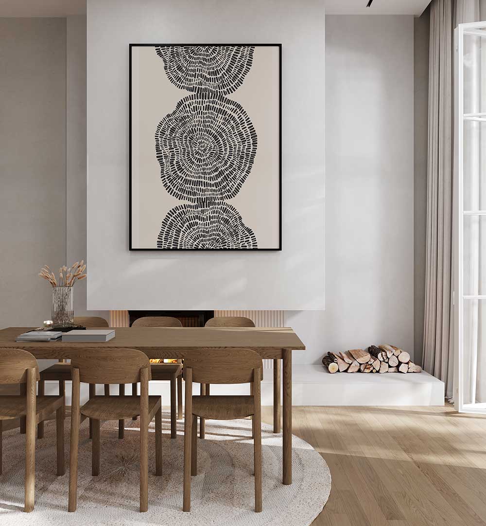 TRIBAL CIRCLES II , PATTERN ART PRINTS