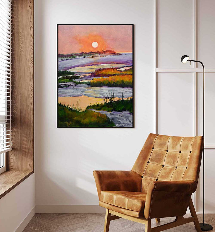 SUNSET , LANDSCAPE PAINTINGS