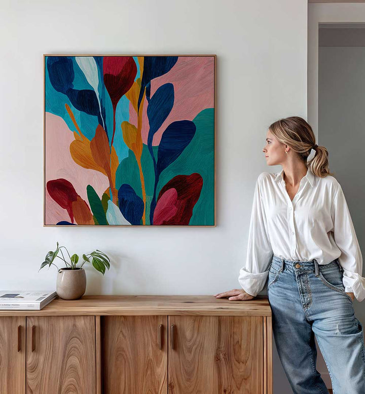 STUDIO PALETTE FLOWERS , ABSTRACT PAINTINGS