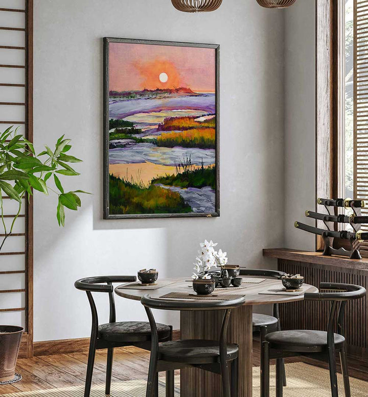 SUNSET , LANDSCAPE PAINTINGS