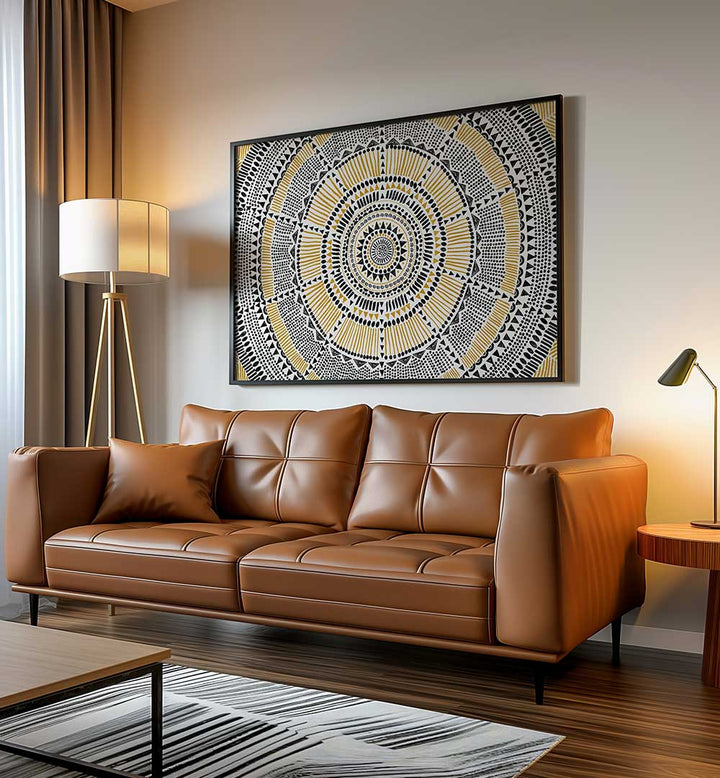 TRIBAL SUN , PATTERN ART PRINTS