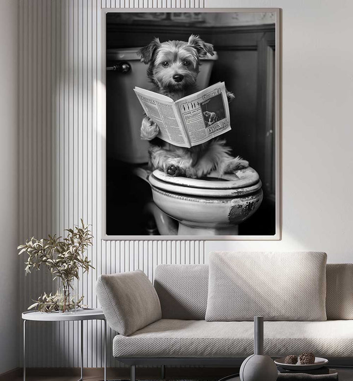 POTTY POOCH , BATHROOM ART PRINTS