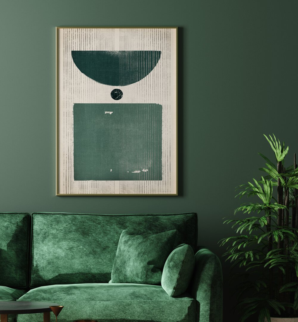 Elegant SOME EMERALD AFFAIRS, GEOMETRIC ART PRINTS showcasing abstract shapes, enhancing modern interiors with style.