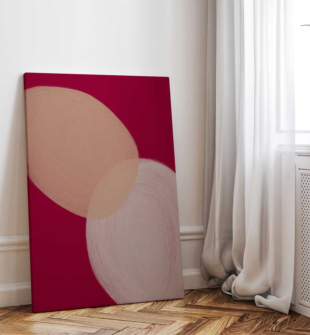 COLOUR PALETTE BURGUNDY , ABSTRACT PAINTINGS