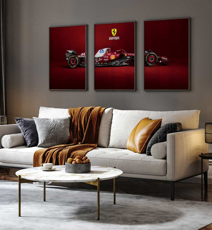ICON OF SPEED , SET OF 3 PAINTINGS