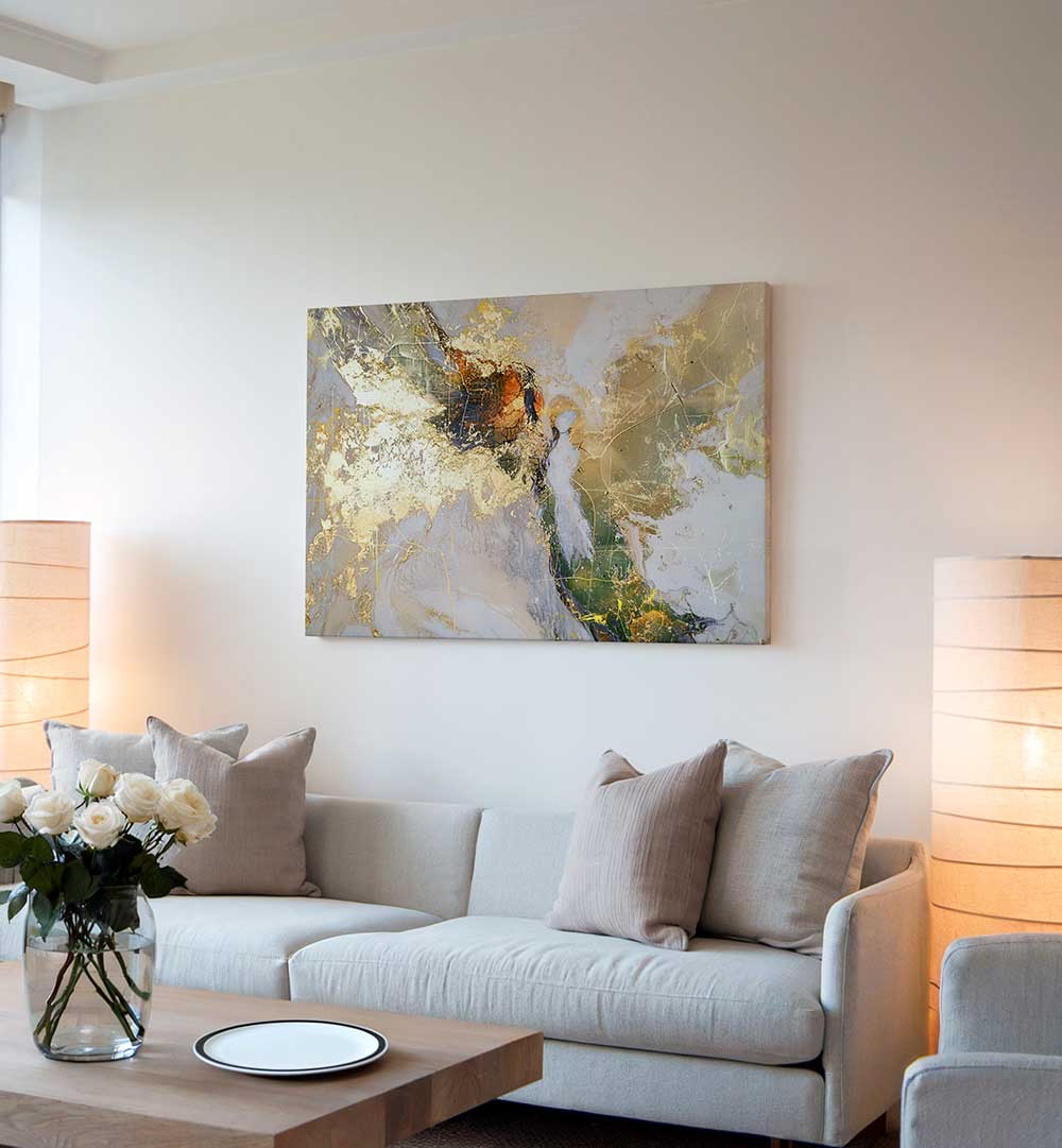 POPPIES ART ILLUSTRATION II , ABSTRACT PAINTINGS