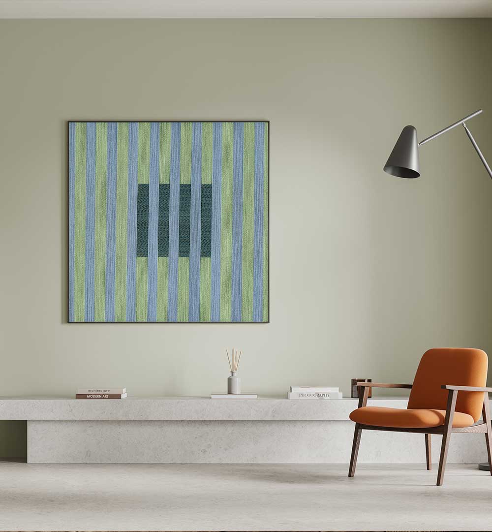 LAGOON GREEN VII , GEOMETRIC ART PRINTS