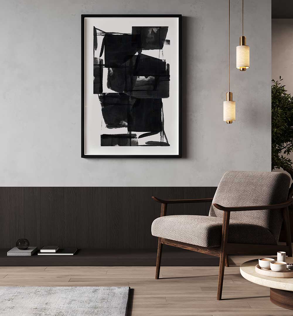 Elevate your space with ABSTRACT COMPOSITION VIII, a striking piece of ABSTRACT PAINTINGS featuring bold designs.