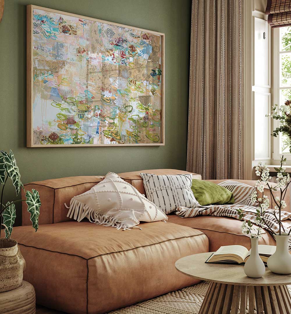 LILY POND WHISPERS , ABSTRACT PAINTINGS