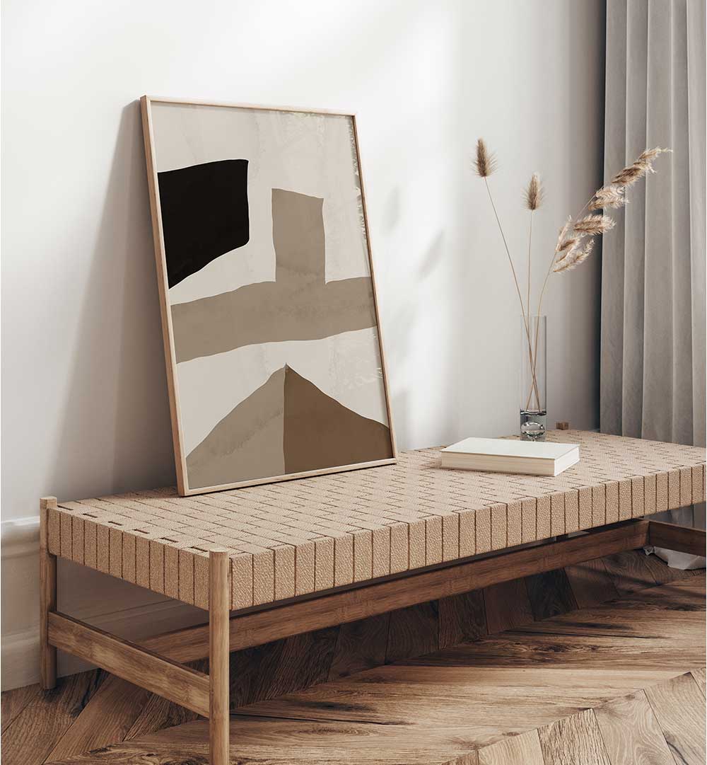 GEOMETRIC SHAPES IN EARTHY TONES II , ABSTRACT PAINTINGS