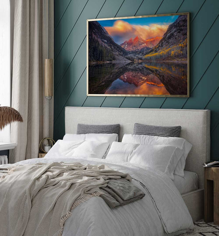 A PERFECT MORNING IN MAROON LAKE , PHOTOGRAPHY PRINTS