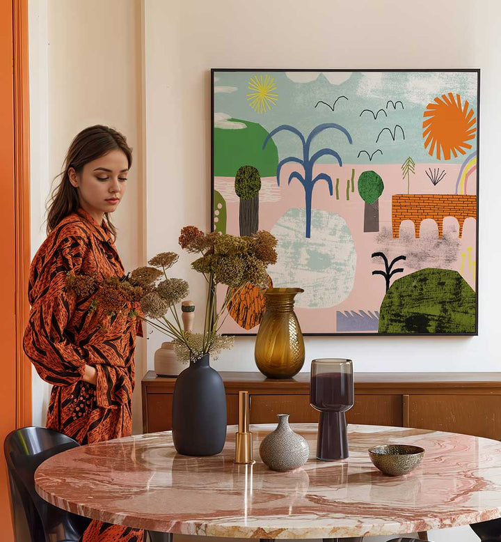 WHIMSICAL LANDSCAPE , KIDS ROOM PAINTINGS