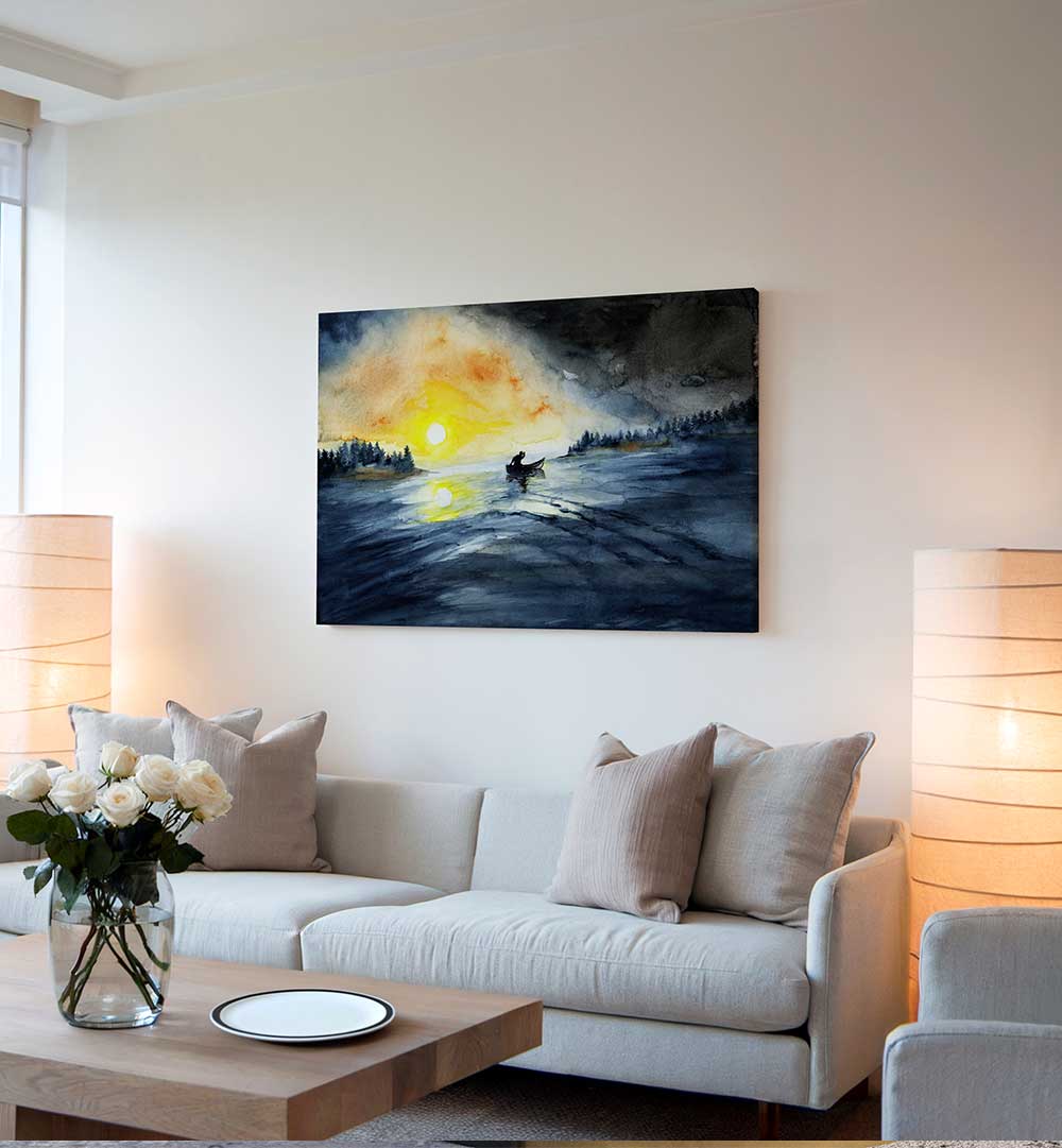 LAKE WASWANAPI , LANDSCAPE PAINTINGS