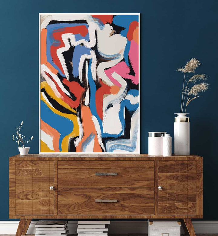 BOLD COLORFUL BRUSHSTROKES II , ABSTRACT PAINTINGS