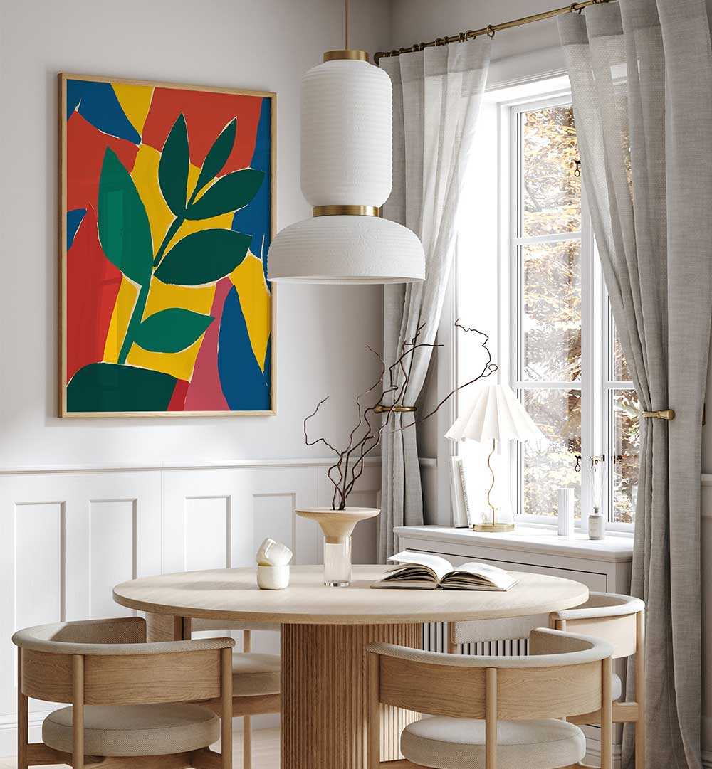 ABSTRACT LEAF HARMONY , FLORAL FLOWER PAINTINGS