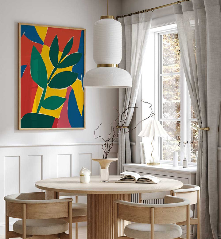 ABSTRACT LEAF HARMONY , FLORAL FLOWER PAINTINGS