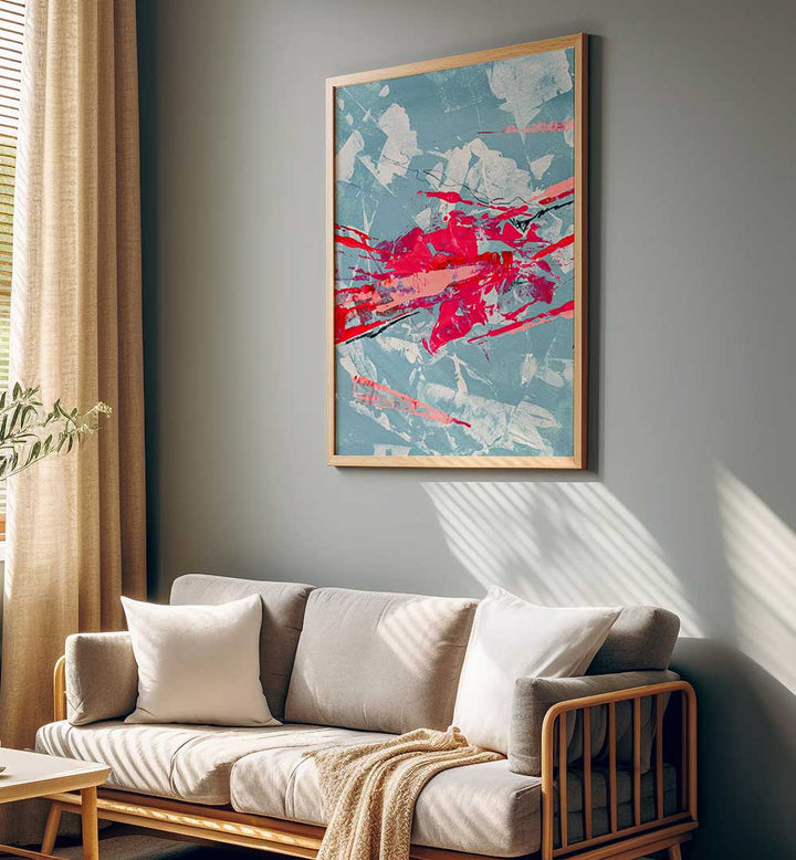 CRIMSON CHAOS BURST , ABSTRACT PAINTINGS