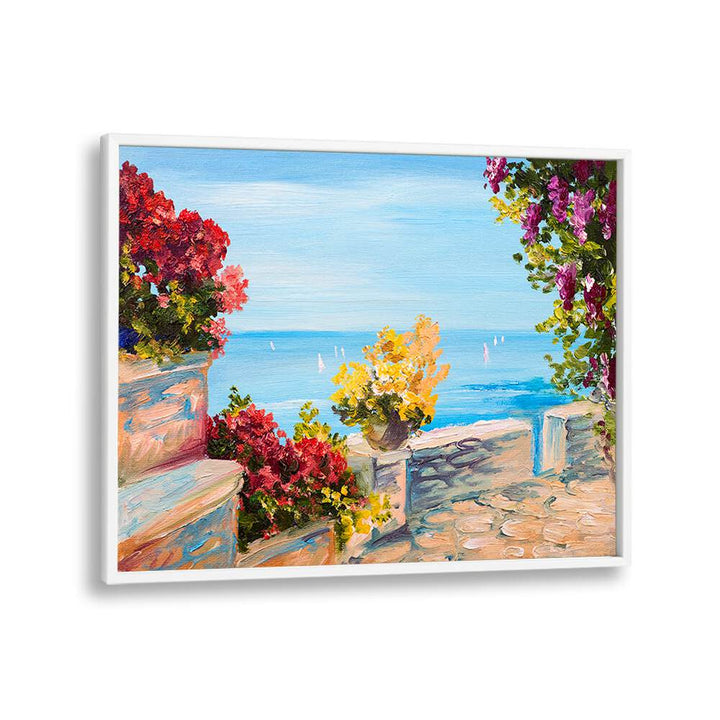 A Canvas of Memories Vintage  European Paintings in White Plain Frame