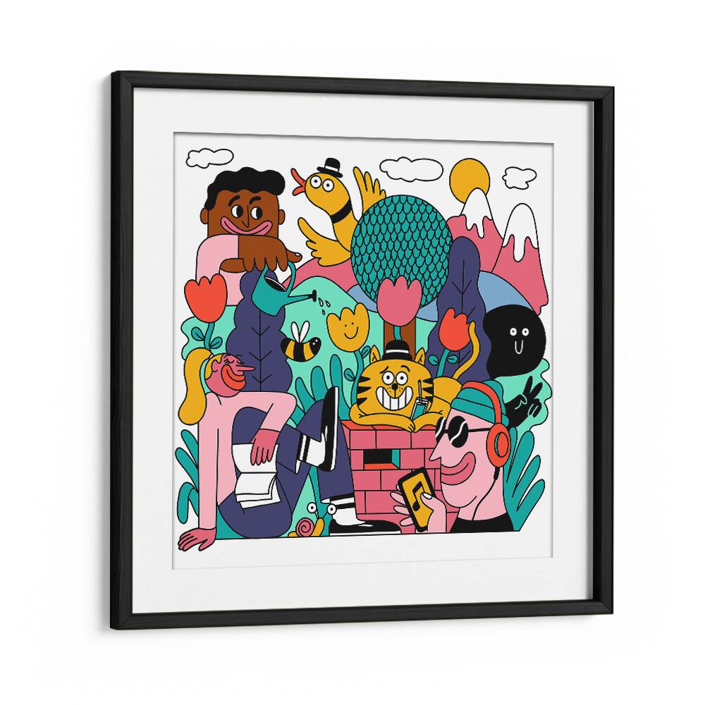 A Day To Chill Comic Art Artwork in Black Frame With Mount