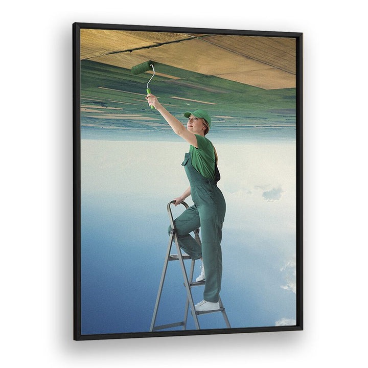 A Fresh StartSurreal Painting Artwork  in Black Plain Frame