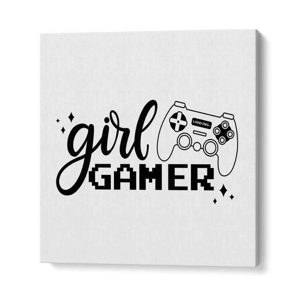 A Girl Gamer Gaming Art Artwork in Gallery Wrap