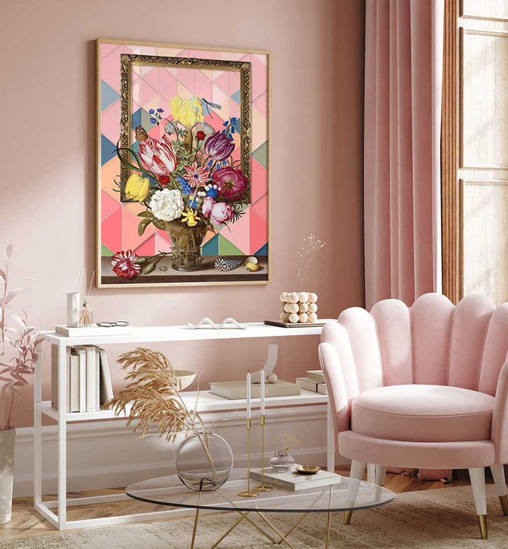 A MODERN STILL LIFE , FLORAL FLOWER PAINTINGS